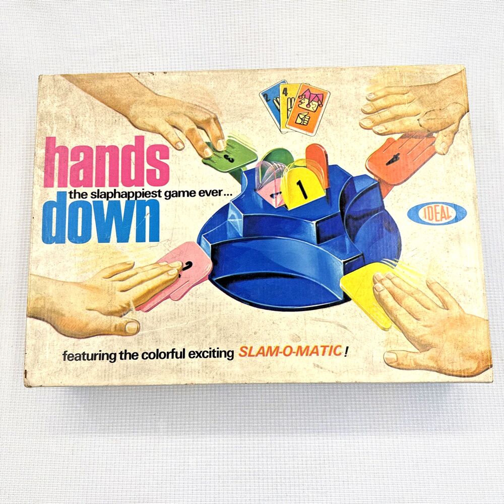 Vintage HANDS DOWN Game, IDEAL Toy 1964 Hollis NY, Original Complete! EUC